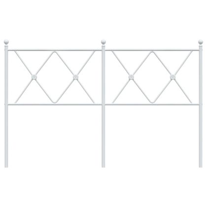 Метална резервна табла за легло, бяла, 137 см