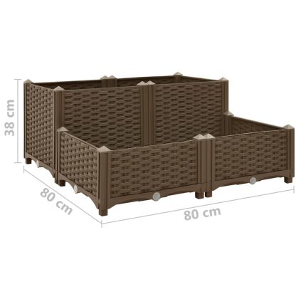 Повдигната леха, 80x80x38 см, полипропилен