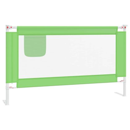 Ограничител за бебешко легло, зелен, 140x25 см, плат