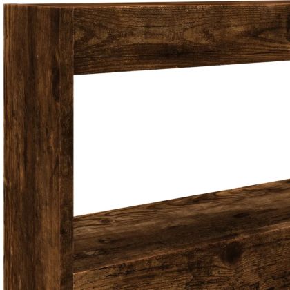 Табла шкаф с LED, опушен дъб, 100x17x102 см