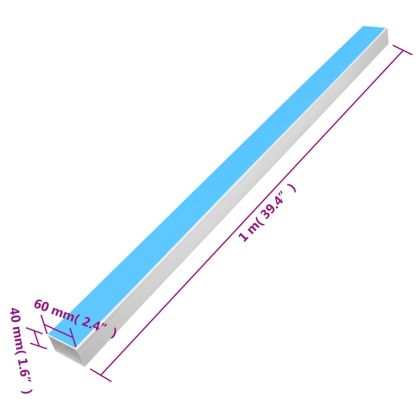 Кабелен канал самозалепващ 60x40 мм 10 м PVC