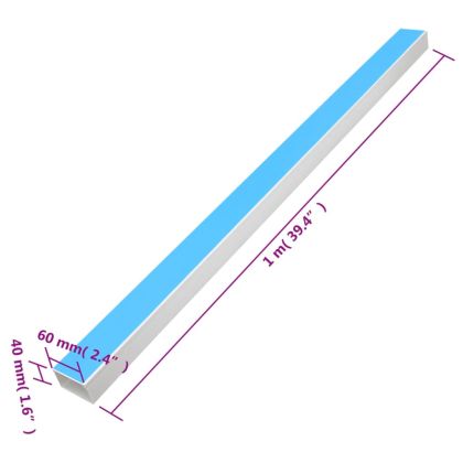 Кабелен канал самозалепващ 60x40 мм 30 м PVC