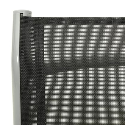 Градински реклайнери, 2 бр, textilene и алуминий, сребристи