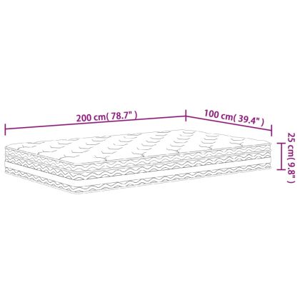 Матрак покет пружини, Medium, 100x200 см