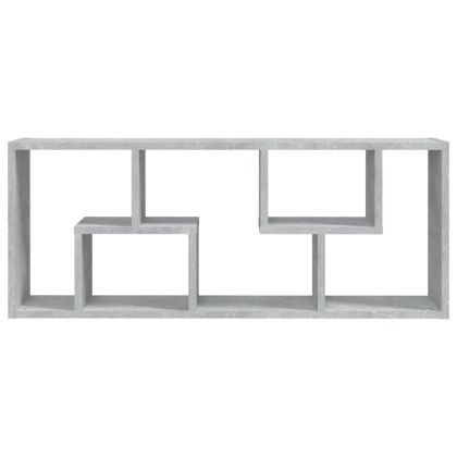 Стенен рафт, бетонно сив, 36x16x90 см, инженерно дърво