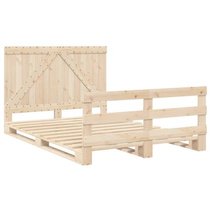 Рамка за легло с табла, 140х200 см, бор масив