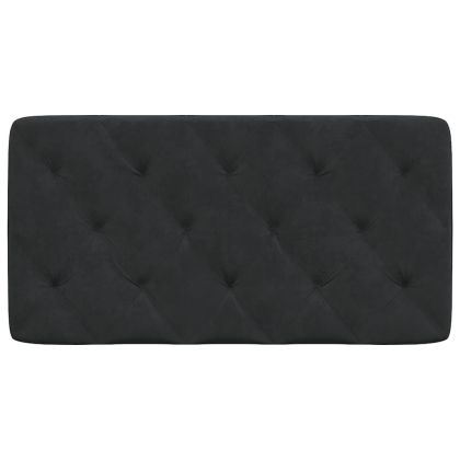 Мека табла за легло, черна, 100 см, кадифе