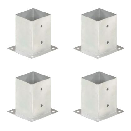 Анкери за огради, 4 бр, поцинкован метал, 101 мм