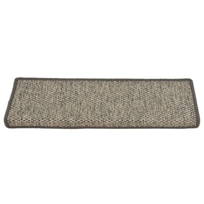 Стелки за стълби, вид сизал, 15 бр, 65x21x4 см, сиво и бежово