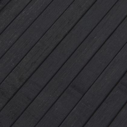 Килим, правоъгълен, сив, 80x1000 см, бамбук