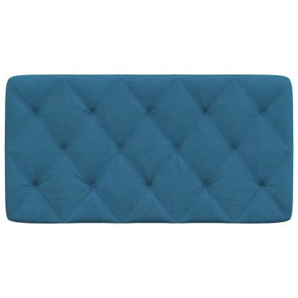 Мека табла за легло, синя, 100 см, кадифе