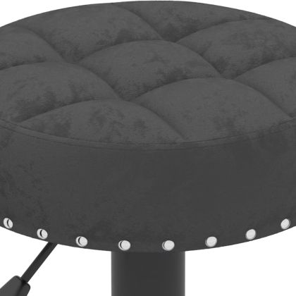 Бар табуретки, 2 бр, черни, кадифе