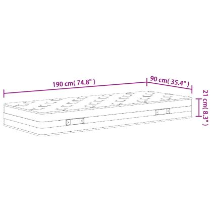 Матрак бонел пружини Medium 90x190 см единичен размер