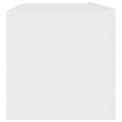 ТВ шкаф, бял, 100x30x30 см, инженерно дърво