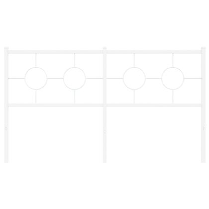 Метална резервна табла за легло, бяла, 150 см