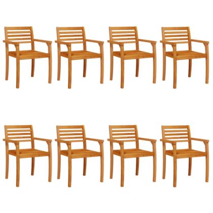 Градински столове, 8 бр, 59x55x85 см, акация масив