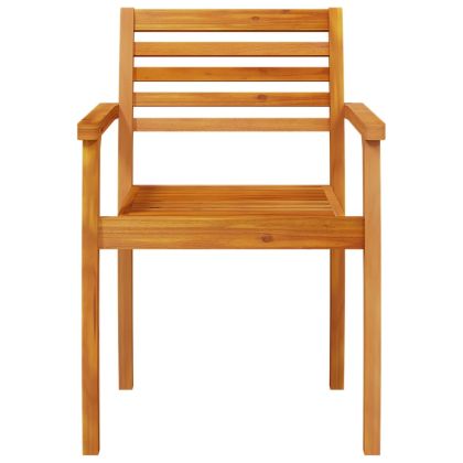 Градински столове, 8 бр, 59x55x85 см, акация масив