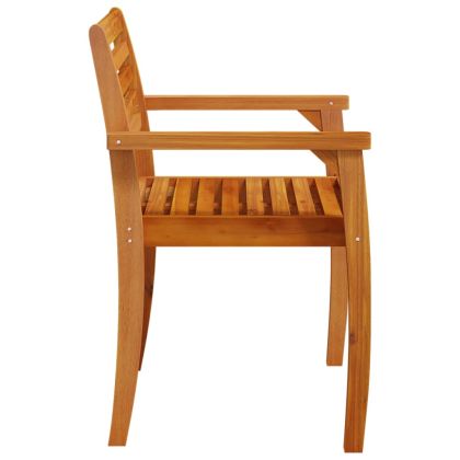 Градински столове, 8 бр, 59x55x85 см, акация масив