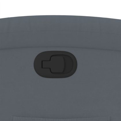 Изправящ реклайнер стол, тъмносив, кадифе