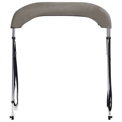 Тента за лодка, 2 дъги, сива, 150x120x110 см