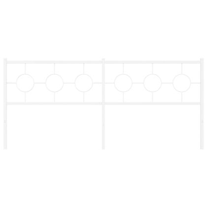 Метална резервна табла за легло, бяла, 193 см