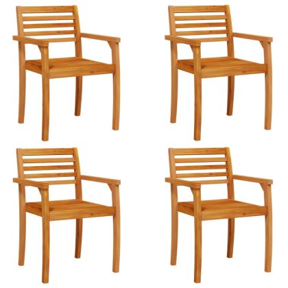 Градински столове, 4 бр, 59x55x85 см, акация масив
