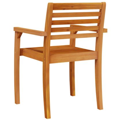 Градински столове, 4 бр, 59x55x85 см, акация масив