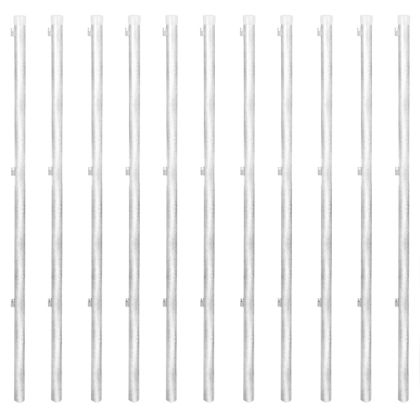 Оградна мрежа с колове поцинкована стомана 25x0,8 м сребриста