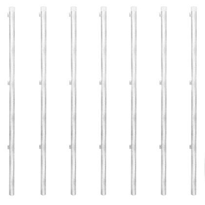 Оградна мрежа с колове поцинкована стомана 15x1,25 м сребриста