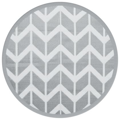 Килим за открито, ARAKIL сив, Ø120 см, PP