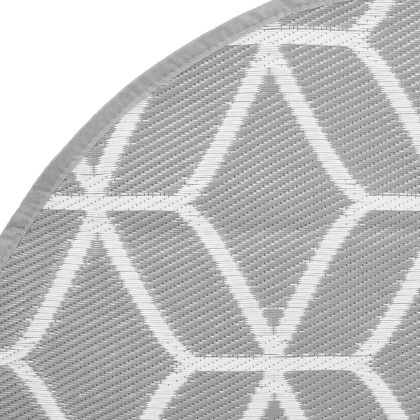 Килим за открито, ARAKIL сив, Ø160 см, PP