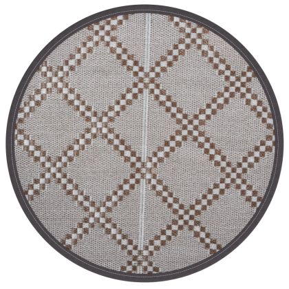 Килим за открито, ARAKIL кафяв, Ø160 см, PP