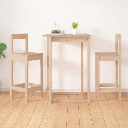 Бар столове 2 бр 40x41,5x112 см борово дърво масив