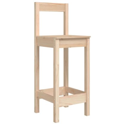Бар столове 2 бр 40x41,5x112 см борово дърво масив