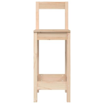 Бар столове 2 бр 40x41,5x112 см борово дърво масив
