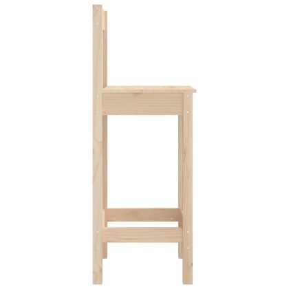 Бар столове 2 бр 40x41,5x112 см борово дърво масив