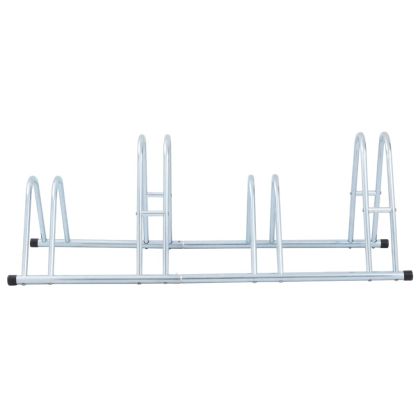 Стойка за 4 велосипеда подова свободностоящ поцинкована стомана
