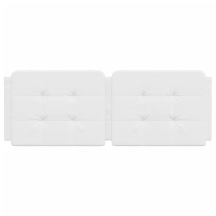 Мека табла за легло Zadar, бяла, 120 см, изкуствена кожа