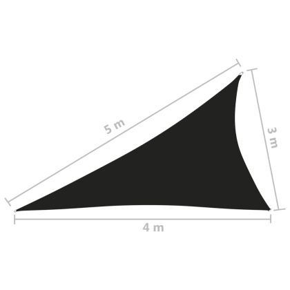 Платно-сенник, Оксфорд плат, триъгълно, 3x4x5 м, черно