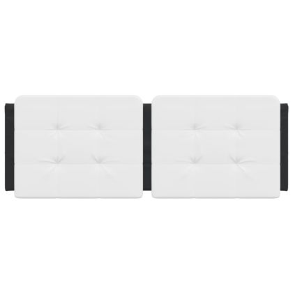 Мека табла за легло Zadar, бяла и черна, 120 см, изкуствена кожа