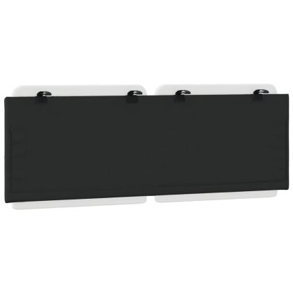 Мека табла за легло Zadar, бяла и черна, 120 см, изкуствена кожа