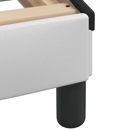 Рамка за легло с LED без матрак Zadar бяла и черно 90x190 см