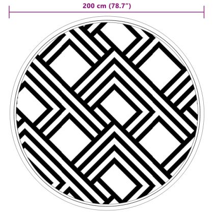 Килим за открито, ARAKIL сив, Ø200 см, PP