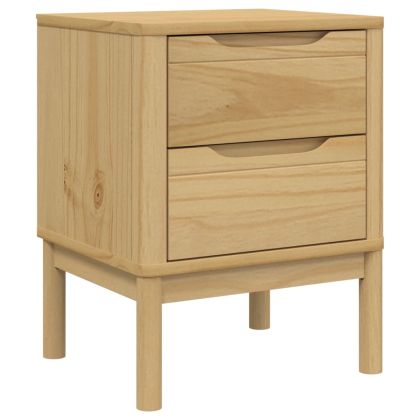 Нощно шкафче, восъчнокафяво, 45x39x57 см, борово дърво масив