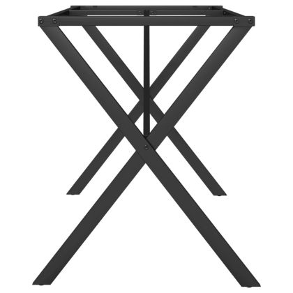 Крака за трапезна маса, X-рамка, 120x60x73 см, стомана