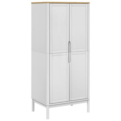 Гардероб FLORO, бял, 77x53x171 см, бор масив