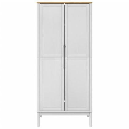 Гардероб FLORO, бял, 77x53x171 см, бор масив