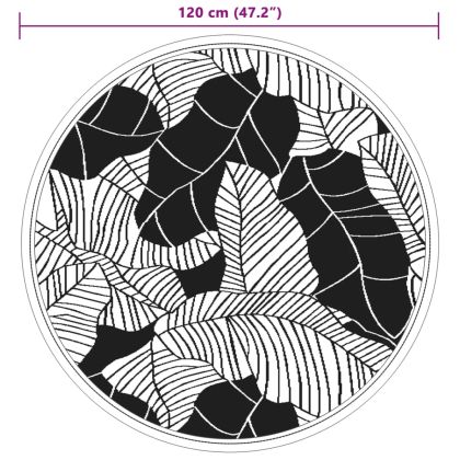 Килим за открито, ARAKIL зелено, Ø120 см, PP