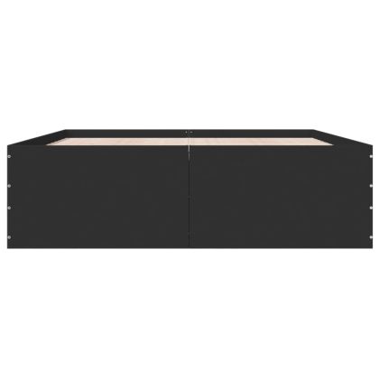 Рамка за легло без матрак, черна, 160x200 см