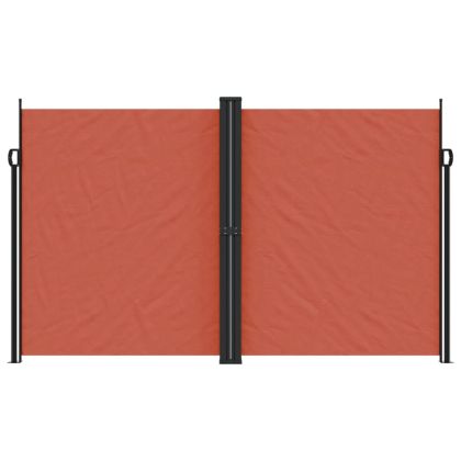 Прибираща се странична тента, теракота, 200x1000 см